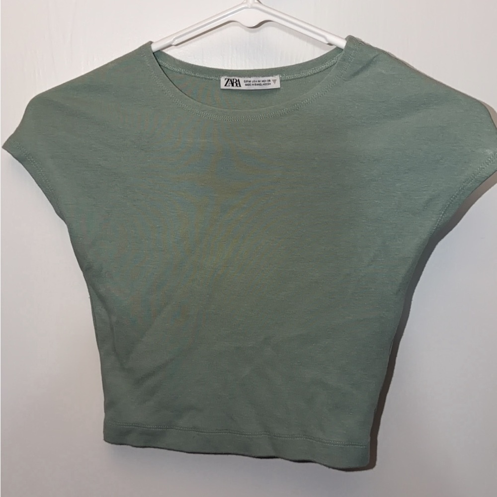 Zara Sage Green Women's Crop Top